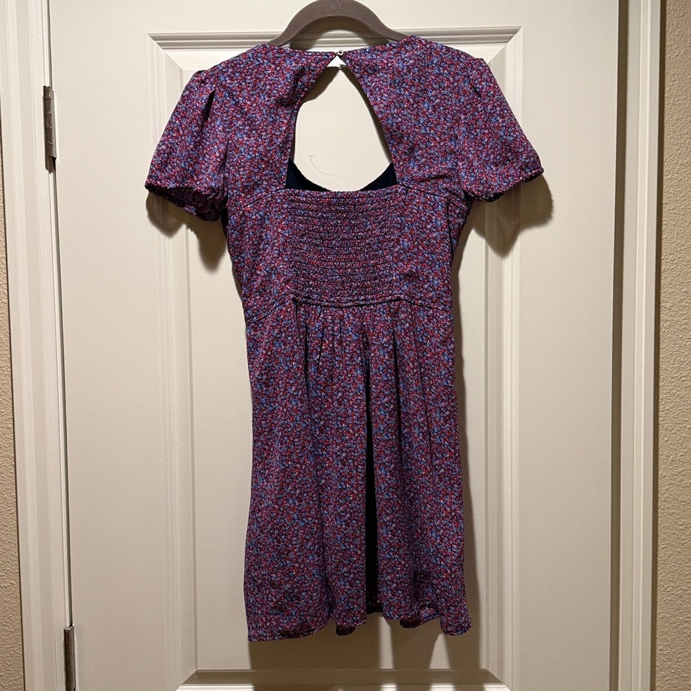 Abercrombie & Fitch Purple Ditsy Floral Backless Corset Dress size XS - Picture 4 of 16